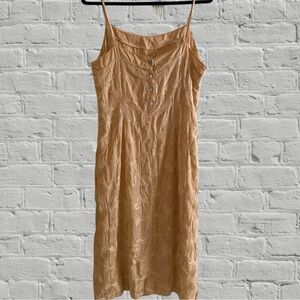 Johnny was silk Sleeveless Button-Front Dress large